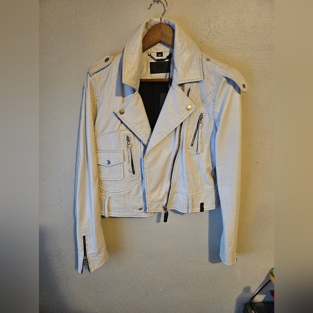 Rudsak White Leather Jacket